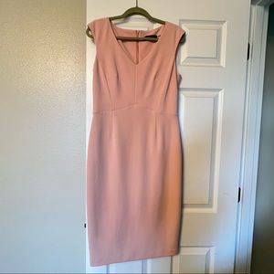 Pink Formal Midi Dress